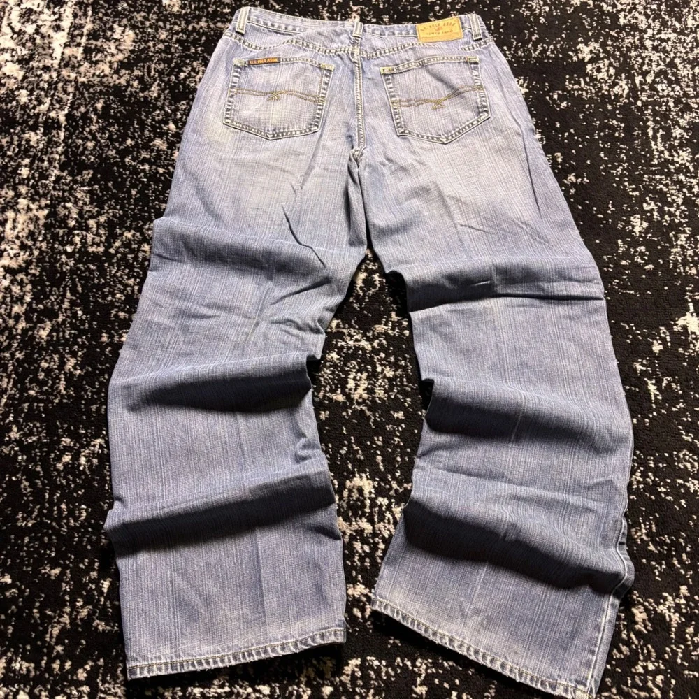 US Polo Assn Heritage Mens Baggy Skater Jeans Light Wash Y2K Denim 33x34